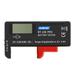 Digital Display Battery Checker Universal 1.2-4.8V Battery Tester for AA AAA C D 18650 Batteries (Black Red)