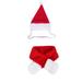 Cosplay Funny Winter Puppy Pet Clothing Santa Claus Dog Cat Warm Red Scarf Hat Deer Head Pet Clothes Pet Costume Pet Cosplay Costume Christmas Clothes HAT&SCARF