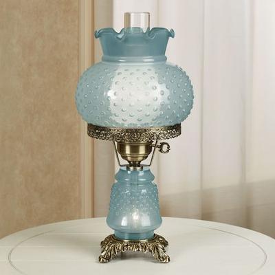 Mindy Hobnail Table Lamp Blue , Blue