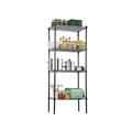 4 Tier Wire Shelving Unit with 4 PP Sheets Height Adjustable Metal Storage Shelves with Leveling Feet 600LBS Load Capacity Storage Racks for Kitchen Cabinets Laundry Bathroom 18L x 12W x 44H