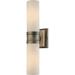 Wall Sconce Lighting 4462-273 Compositions Glass Wall Lamp Fixture 2 Light 120 Watts Halogen Iron WALL SCONCE DIMENSIONS: 18.5 High x 4.25 Wide x 5.5 Deep Weight: ...