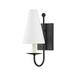 B3301-FOR-Troy Lighting-Idris - 1 Light Wall Sconce In Transitional Style-14.25 Inches Tall and 5.5 Inches Wide-Black Finish