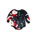 Canrulo Christmas Infant Baby Girls Boys Flannel Romper Santa Claus Bodysuit Jumpsuit Fall Winter Clothes Navy Blue 3-6 Months