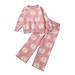 Gupgi Kids Girls Fall Clothes Suits Flower Print Long Sleeve Crew Neck Knit Sweater Tops Elastic Waist Long Pants 2Pcs Set