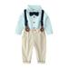 Bowtie Gentleman 2PCS Tops Toddler Set Suspender Baby Pants T-Shirt Boys Kids Boys Outfits&Set