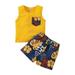 JDEFEG Kids Set Must Haves Girl Toddler Girls Sleeveless Vest Tops and Floral Prints Shorts Outfits Bodysuit Set Girls Pajama Sets Cotton Blend Yellow 68