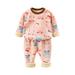 JDEFEG Family Easter Outfits Kids Toddler Baby Girls Boys Autumn Winter Cartoon Print Cotton Long Sleeve Pants Pullover Sleepwear Set Clothes Floral Blanket Cotton Pink 100