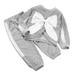 JDEFEG Cute Clothes for Young Teen Girls Toddler Kids Baby Girls Long Sleeve Bowknot Tops Sweatshirt Solid Pant Trousers Outfits Set 2Pcs 3 Month Baby Girl Gift Polyester Grey 90