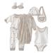 Toddler Shose+Romper Baby Set 8Pcs Boy Tops+Hat+Pants +Bib+Sock Girl Outfits Girls Outfits&Set