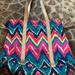 Lilly Pulitzer Bags | Lilly Pulitzer Chevron Tassel Tote | Color: Blue/Pink | Size: Os