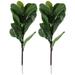 Artificial Plants Fiddle Leaf Fig Faux Ficus Lyrata Tree Green Bushes Greenery for Garden Porch Window Box Decor