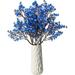 Zukuco 4 Pcs Artificial Flowers Baby s Breath Fake Silk Flowers Real Touch Bouquet for Home Kitchen Wedding Party DIY Home Decorations(Royal Blue)