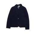 Blazer Jacket: Blue Solid Jackets & Outerwear - Kids Girl's Size Large