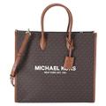 Michael Kors Mirella Large Signature MK Tote Bag, Brown Mk