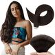 TESS Tape Hair Extensions- 16 Inch 50g/ Pack, Brown Tape in Hair Extensions Human Hair- 20 PCS Tape Hair Extensions- (Dark Brown, 2.5g/pcs)