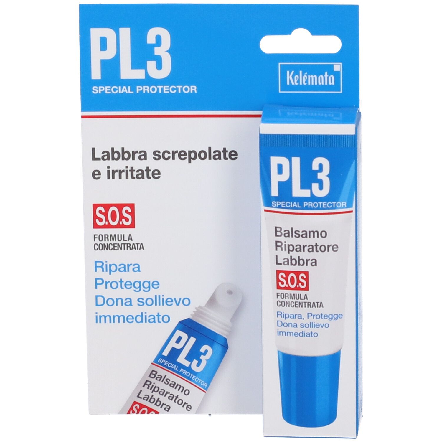 PL3 Balsamo Riparatore Labbra Sos 7,5 ml Protezione per le labbra