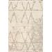 "Pasargad Home Sutton Luxury Power Loom Geometric Area Rug- 2' 7"" X 8' 0"" In Ivory/Grey - Pasargad Home pmf-757ig 2.07x8"