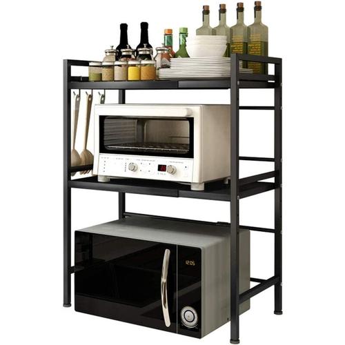 Erweiterbares Mikrowellenregal, 3-stufiger Mikrowellenständer, Mikrowellenhalter, Organizer,