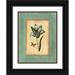 Vision Studio 12x14 Black Ornate Wood Framed with Double Matting Museum Art Print Titled - Crackled Spa Blue Tulip III