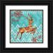 Brent Paul 12x12 Black Ornate Wood Framed with Double Matting Museum Art Print Titled - Ice Reindeer Dance I