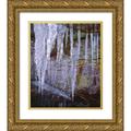 Talbot Frank Christopher 12x14 Gold Ornate Wood Framed with Double Matting Museum Art Print Titled - California Sierra Nevada Icicles in the Sierra