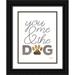 Rae Marla 15x18 Black Ornate Wood Framed with Double Matting Museum Art Print Titled - You Me and the Dog