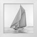 Atelier B Art Studio 15x15 White Modern Wood Framed Museum Art Print Titled - Vintage Sailing Ship