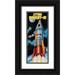 Retrobot 15x32 Black Ornate Wood Framed with Double Matting Museum Art Print Titled - Atom Rocket-15