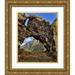 Terrill Steve 15x18 Gold Ornate Wood Framed with Double Matting Museum Art Print Titled - OR Rock of Ages Arch in Columbia River Gorge NSA
