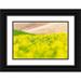 Wilson Emily M. 24x17 Black Ornate Wood Framed with Double Matting Museum Art Print Titled - Lacrosse-Washington State-USA-Blooming canola field in the Palouse hills