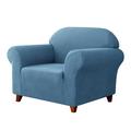 Subrtex Sofa Cover 1 Piece Slipcover with extra Stretch Cushion Seat Cover Armchair Denim Blue