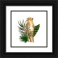 Warren Annie 15x15 Black Ornate Wood Framed with Double Matting Museum Art Print Titled - Cheetah Outlook I