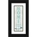 Robinson Carol 13x32 Black Ornate Wood Framed with Double Matting Museum Art Print Titled - Home Sweet Home