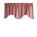 Scalloped Valance Cotton Tavern Checkered Print 58 Wide / 20 Tall