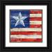 Brent Paul 26x26 Black Ornate Wood Framed with Double Matting Museum Art Print Titled - All American Flag III