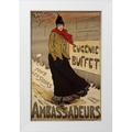 Metivet Luc 22x32 White Modern Wood Framed Museum Art Print Titled - Ambassadeurs Eugenie Buffet