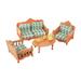 Dollhouse Miniature Furniture Dolls House Furniture Model Decoration DIY 1:12 Sofa Wooden Dollhouse Furniture Set for Dollhouse Dining Room