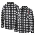 Men's Colosseum Black/White San Diego State Aztecs Ellis Plaid Full-Snap Shirt Jacket