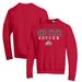 Men's Champion Scarlet Ohio State Buckeyes Soccer Stack Logo Powerblend Pullover Sweatshirt