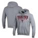 Men's Champion Gray Texas Tech Red Raiders Soccer Stack Logo Powerblend Pullover Hoodie