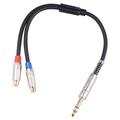 Headphone Adapter Splitter Quarter Y Auxiliary Stereo Speaker Cable 1/4 Adapter Male for