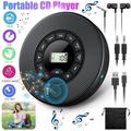 Portable CD Player TSV Rechargeable CD Walkman with HiFi Speaker Personal Anti-Skip CD Music Player with LCD Display/MP3/Headphone Jack/AUX Input Output for Cars Home Travel Adults Teens