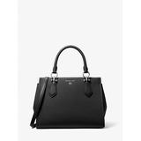 Michael Kors Marilyn Medium Saffiano Leather Satchel Black One Size