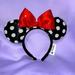 Disney Accessories | Disney Minnie Mouse Sequin Ear Headband For Adult | Color: Black/White | Size: Os