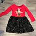 Disney Dresses | Disney Minnie Mouse Girls Sz Xs (4/5) Dress Good Condition | Color: Black/Red | Size: Xs (4/5)