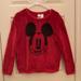 Disney Shirts & Tops | Disney Red Plush Velour Sweatshirt Pullover Mickey Mouse Size L 11-13 | Color: Black/Red | Size: Lg