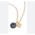 Madewell Jewelry | (39)Madewell Nwot Cottage Floral Pendant Necklace | Color: Blue/Gold | Size: Os