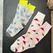 American Eagle Outfitters Underwear & Socks | 5/$25 2 Pairs Of Crew Socks | Color: Gray/Pink | Size: Os