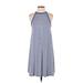 Old Navy Casual Dress - A-Line Crew Neck Sleeveless: Blue Print Dresses - Women's Size Small