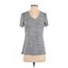 Adidas Active T-Shirt: Gray Tweed Activewear - Women's Size Small